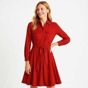 Nine West Sz L Wrap Orange Work Office Professional Travel Minimalist Terracotta